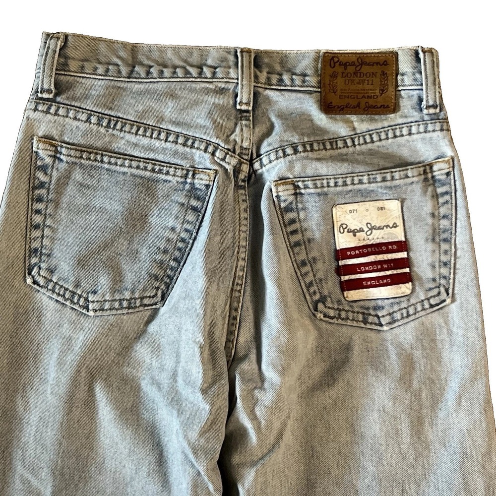 Pepe Jeans London Vintage Made USA High Rise Straight Leg Jeans Womens 27